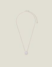 Sterling Silver-Plated Shell Necklace, , large