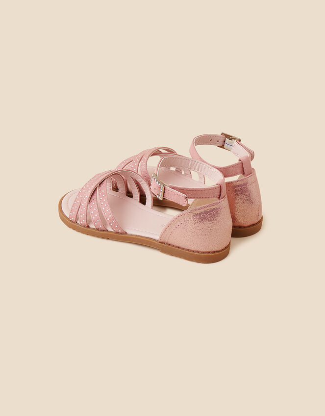 Kids Gem Strappy Sandals, Pink (PINK), large