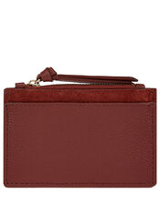 Leather Card Holder, Orange (RUST), large