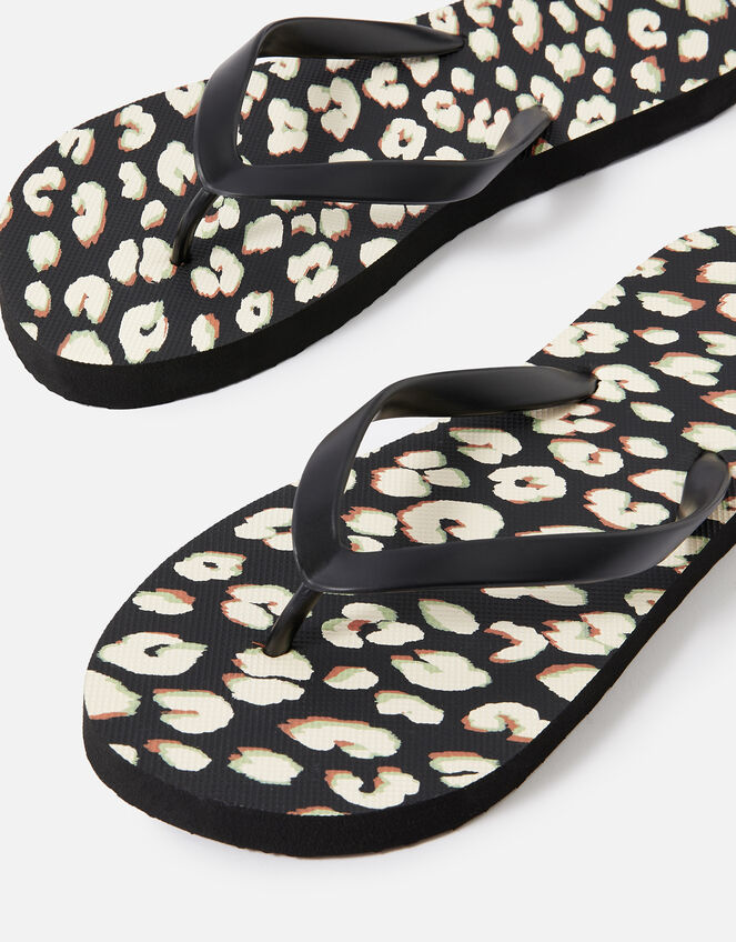 Leopard Print Flip Flops, Leopard (LEOPARD), large