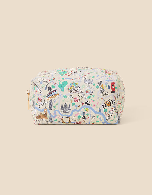 London Print Washbag, , large