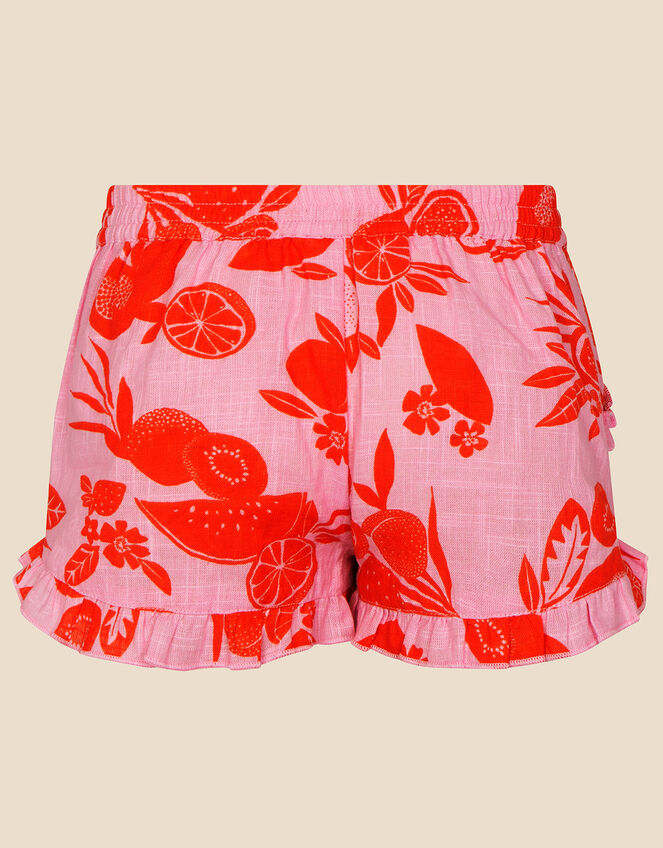 Girls Fruity Floral Shorts, Pink (PINK), large