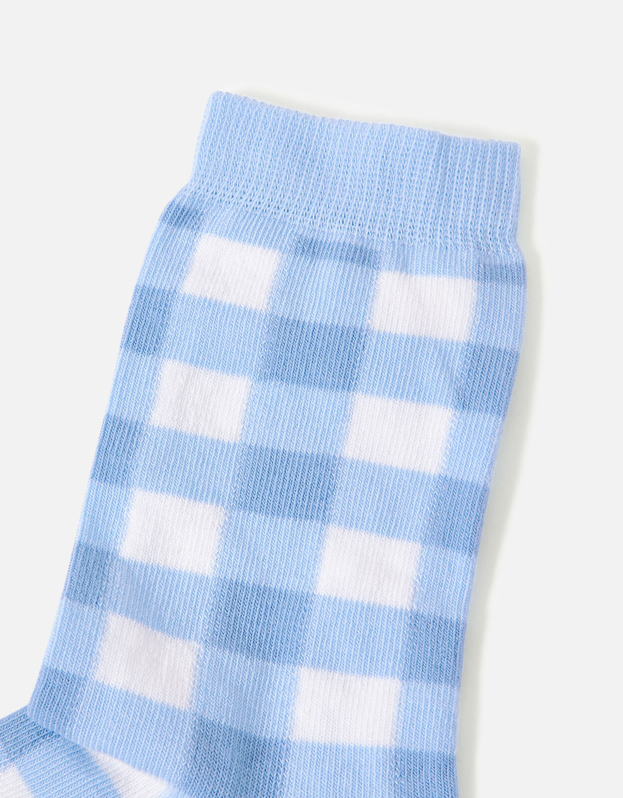 Accessorize BNWOT Accessorize Blue Gingham Check Socks Cotton blend One Size 4-7 