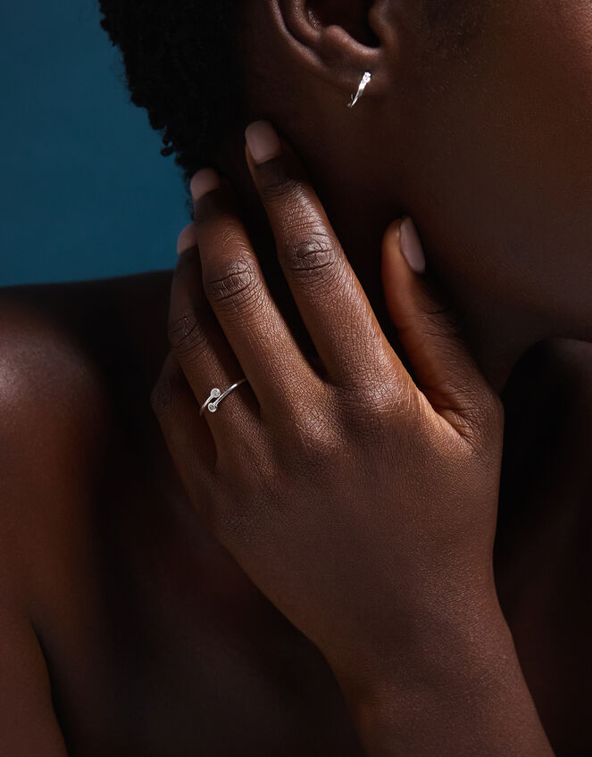 Sterling Silver Diamant&eacute; Adjustable Ring, , large