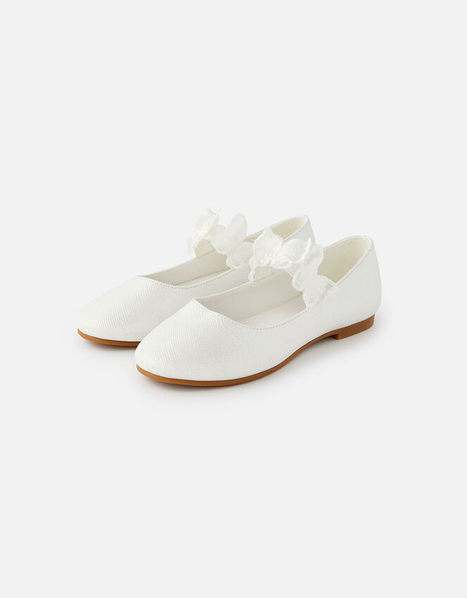 Butterfly Ballerina Flats, Natural (IVORY), large