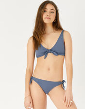 Bunny Tie Bikini Top, Grey (GREY), large