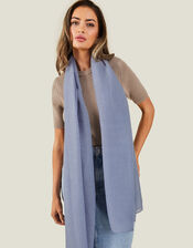 Lightweight Pleated Scarf, Blue (BLUE), large