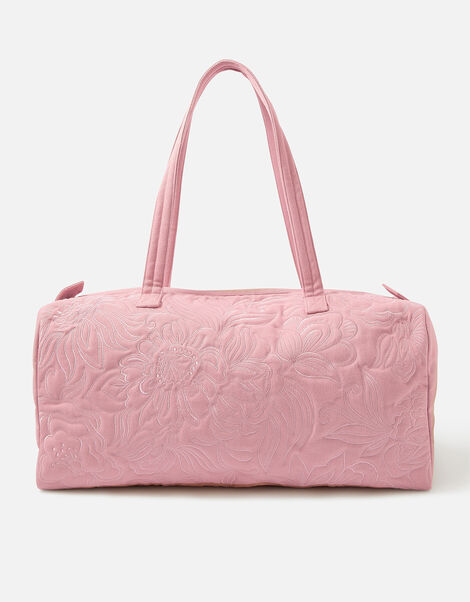 Embroidered Floral Weekender Bag, , large