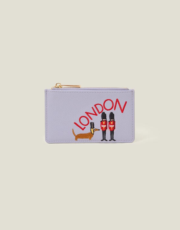 London Embroidered Card Holder, , large