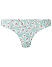 Daisy Smocked Bikini Briefs with Recycled Polyester, Green (MINT), large