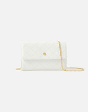 Quilted Mini Purse Bag, White (WHITE), large