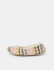 Fair Isle Ballet Flat Slippers, Multi (BRIGHTS MULTI), large