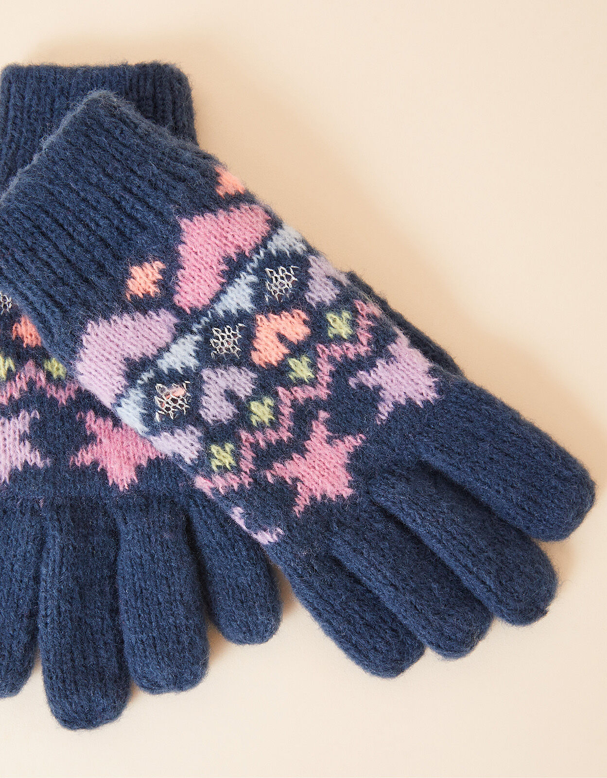 Girls knit on sale gloves