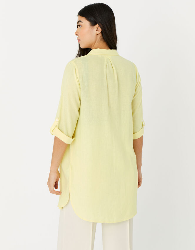 Long Sleeve Beach Shirt, Yellow (YELLOW), large