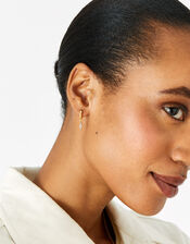 Gold Vermeil Lightning Bolt Hoops, , large