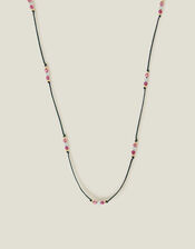 14ct Gold-Plated Beaded Cord Necklace, , large