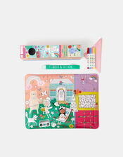 Floss & Rock Rainbow Fairy Colouring Fun & Games Mat, , large