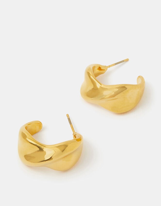 Stainless Steel Chunky Twist Hoop Earrings, , large