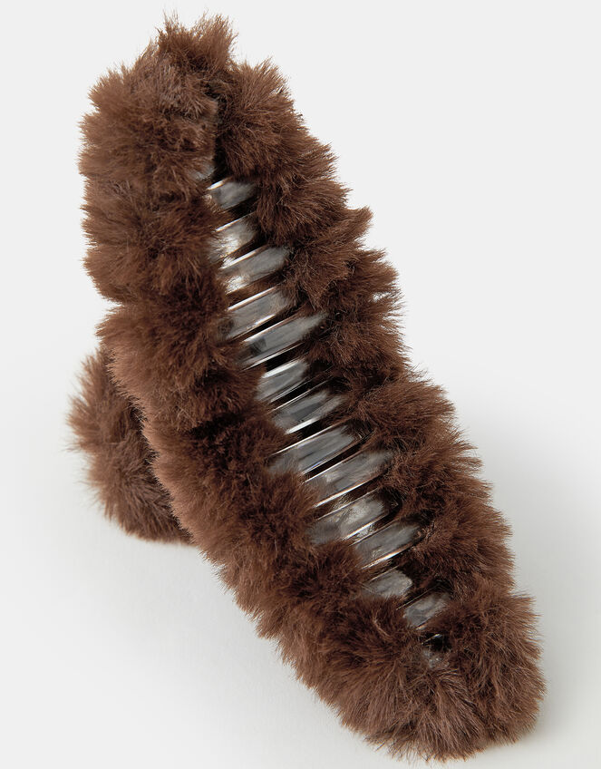 Faux Fur Claw Clip, , large