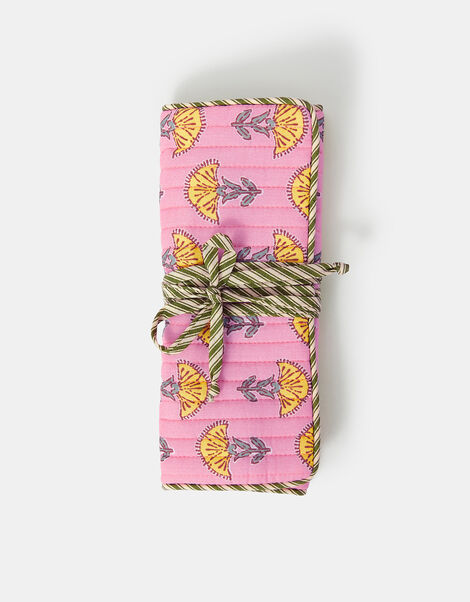 Marigold Print Jewellery Roll, , large