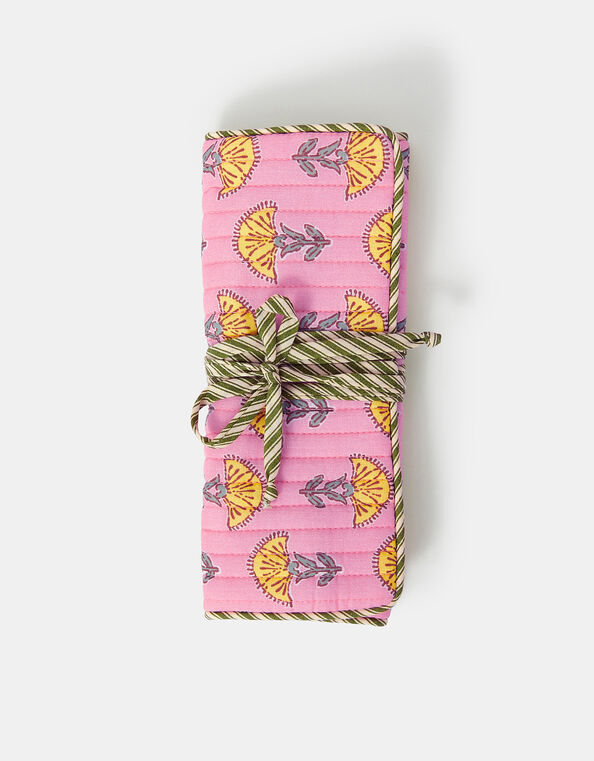 Marigold Print Jewellery Roll, , large