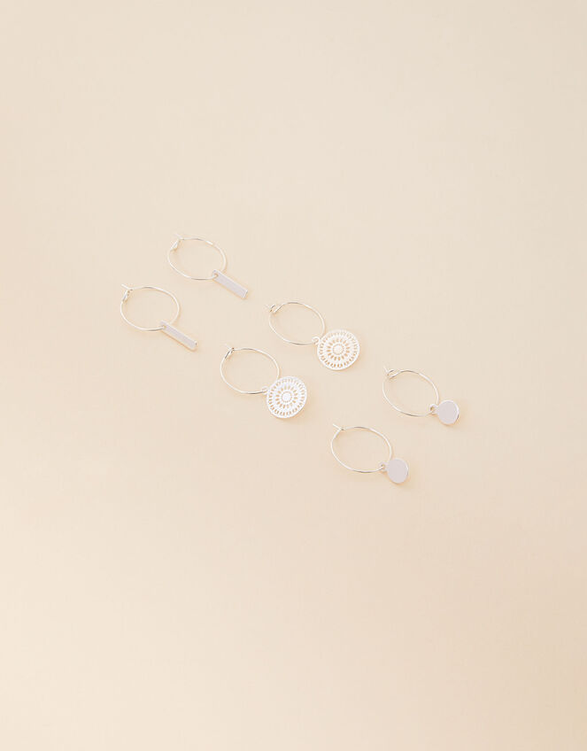 Filigree Hoop Earrings Set of Three, , large