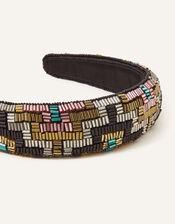 Beaded Pattern Headband, , large