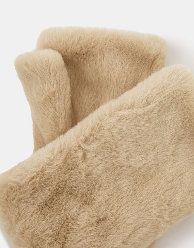 Faux Fur Wrist Warmers, , large