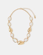 Pearl Stone Collar Necklace, , large