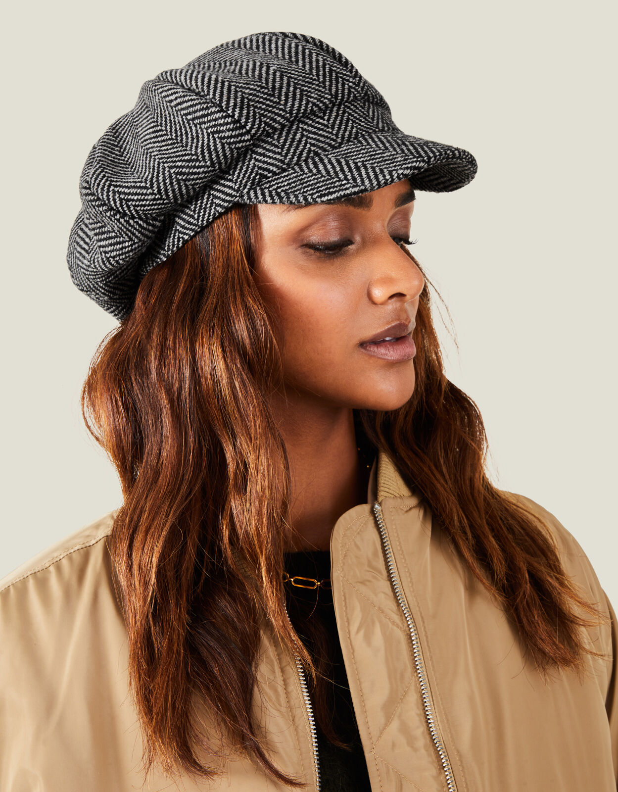 Herringbone baker boy new arrivals hat