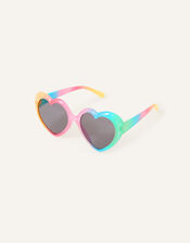 Kids Rainbow Ombre Heart Sunglasses, , large