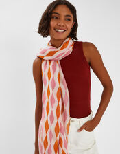 Twist Print Scarf, , large