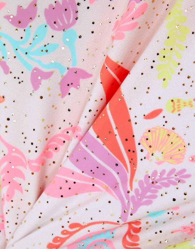 Girls Sealife Long Sleeve Swimsuit , Multi (PASTEL MULTI), large