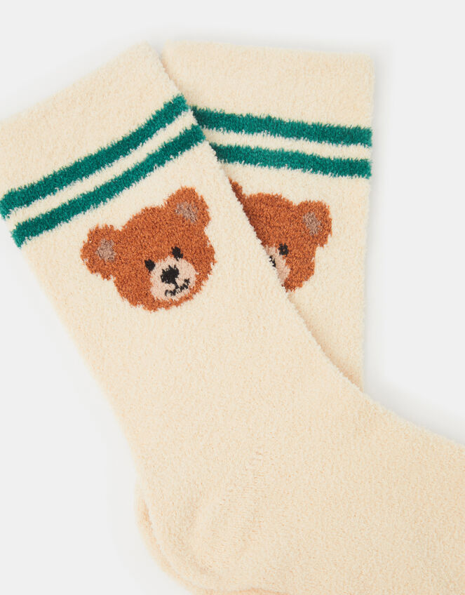 Bear Print Cosy Socks, , large