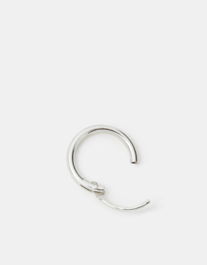 Single Sterling Silver Mini Hoop Earring, , large
