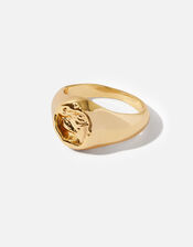 14ct Gold-Plated Molten Coin Ring , Gold (GOLD), large