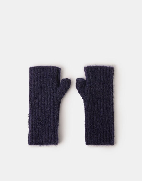 Rib Knit Wrist Warmers, , large