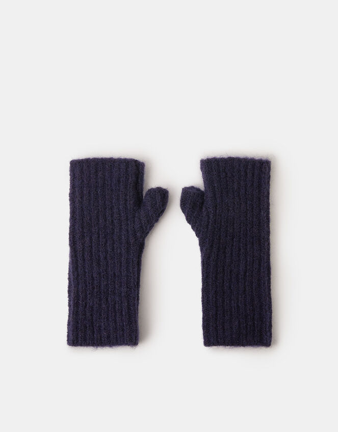 Rib Knit Wrist Warmers, , large