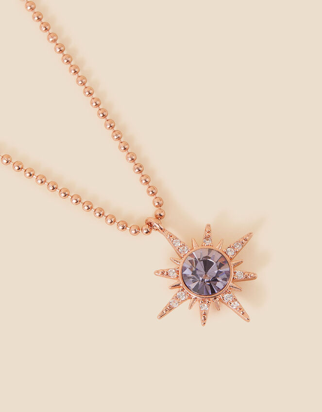 Rose Gold-Plated Star Pendant Necklace, , large