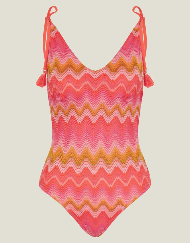 Crochet Plunge Swimsuit, BRIGHTS, large