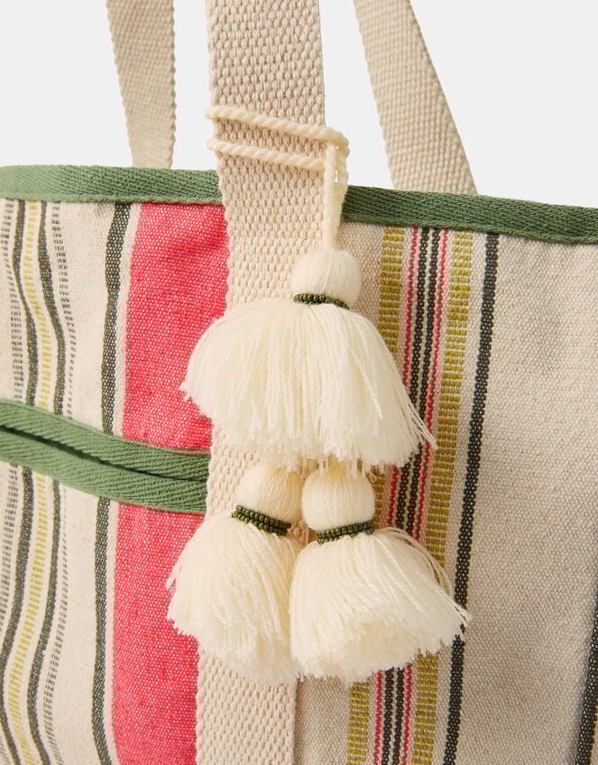 Stripe Canvas Tote Bag, , large