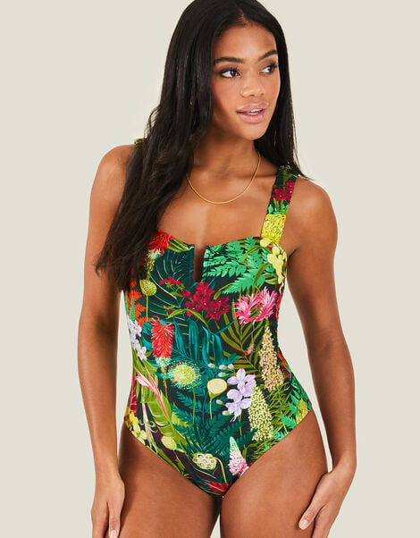 Jungle Print Swimsuit, BRIGHTS MULTI, large