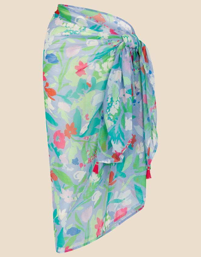 Abstract Floral Sarong, , large
