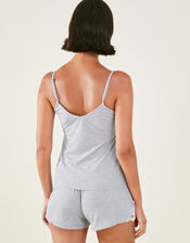 Lace Trim Pyjama Set, Grey (GREY), large
