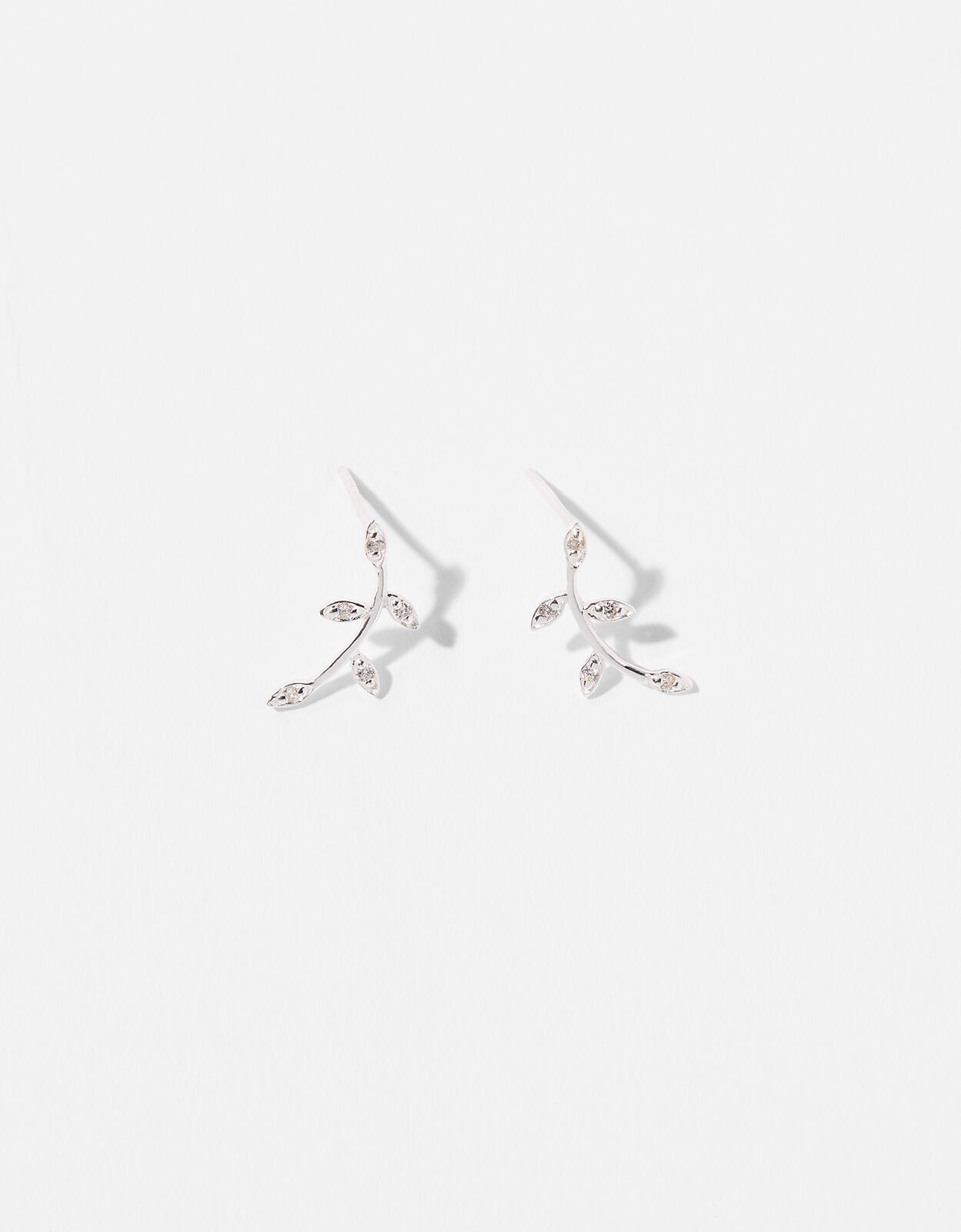 Sterling Silver Sparkle Vine Ear Climbers