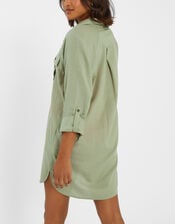 Long Sleeve Shirt Beach Cover-Up, Green (KHAKI), large
