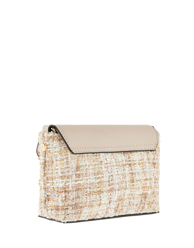 Meghan Metallic Tweed Cross-Body Bag, , large