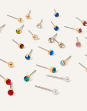 Multi Stone Studs 15 Pack, Multi (PASTEL-MULTI), large