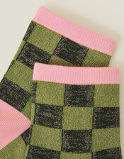 Glitter Checkerboard Socks, , large