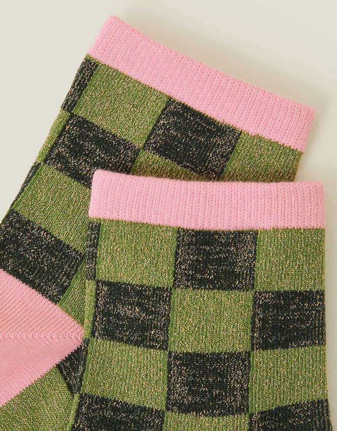 Glitter Checkerboard Socks, , large